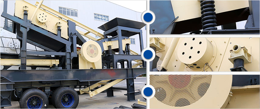 轮胎式移动石子破碎站细节图