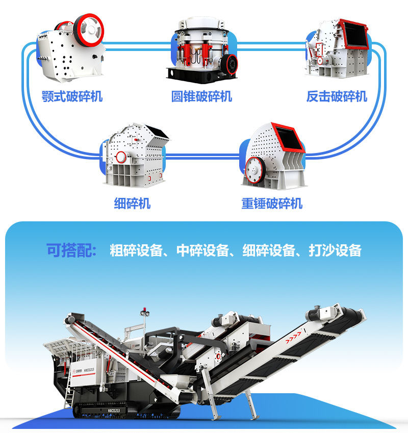 移动破碎机制砂机种类齐全